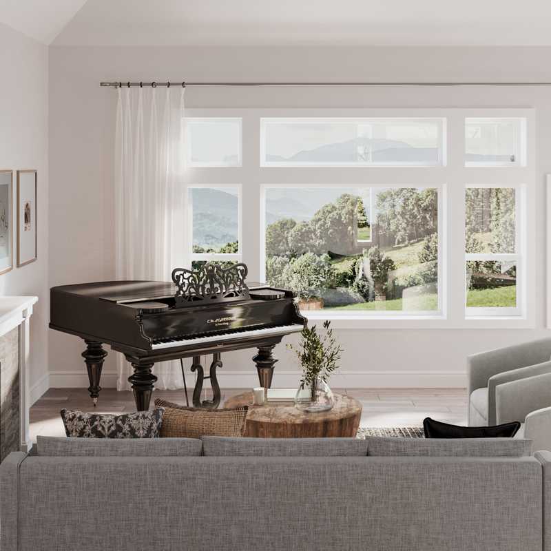 Modern, Vintage, Minimal Living Room Design by Havenly Interior Designer Victoria