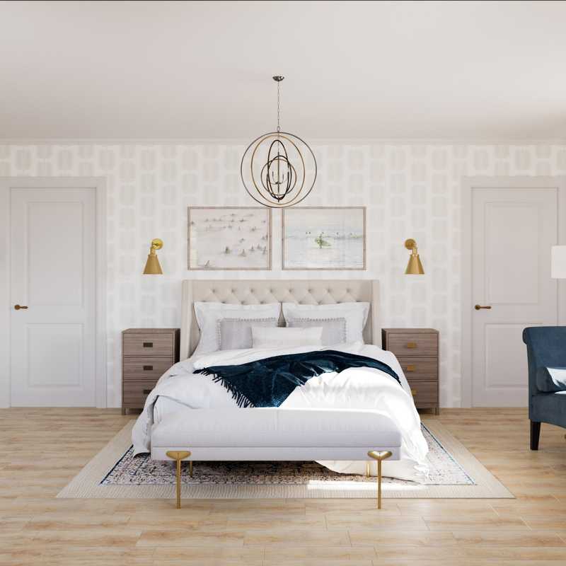 Eclectic, Glam, Transitional, Classic Contemporary Bedroom Design by Havenly Interior Designer Megan