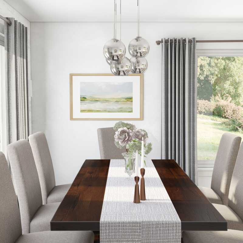 Contemporary, Traditional Dining Room Design by Havenly Interior Designer Stephanie