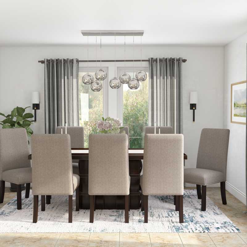 Contemporary, Traditional Dining Room Design by Havenly Interior Designer Stephanie