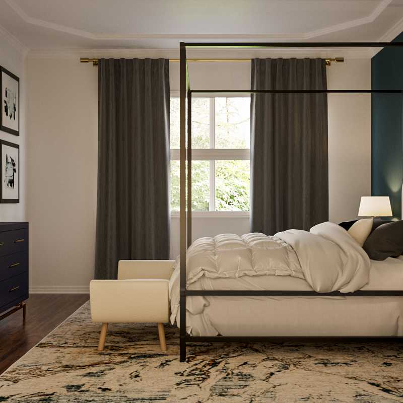 Contemporary, Modern, Glam, Minimal Bedroom Design by Havenly Interior Designer Julia