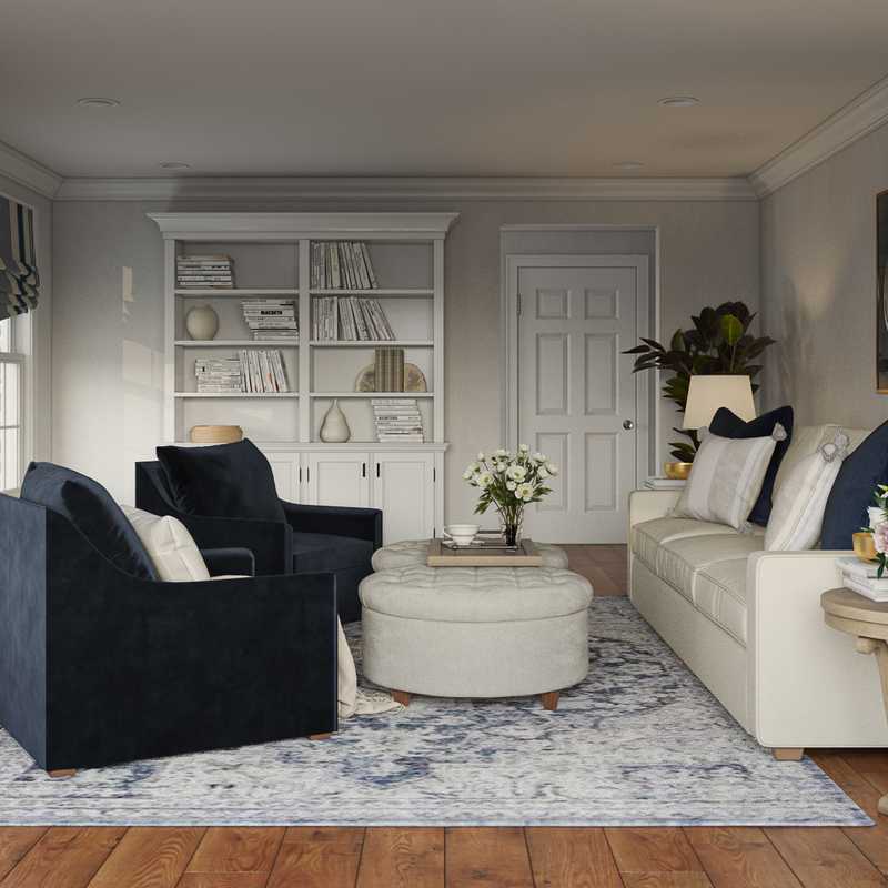 Coastal Living Room Design by Havenly Interior Designer Ingrid