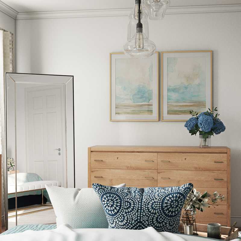 Classic, Coastal, Farmhouse, Transitional Bedroom Design by Havenly Interior Designer Karen