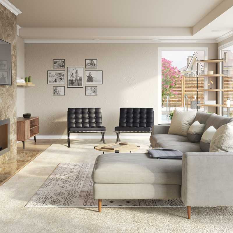 Contemporary, Industrial Living Room Design by Havenly Interior Designer Kaylee
