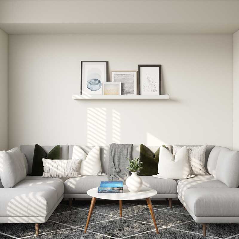 Rustic, Transitional Living Room Design by Havenly Interior Designer Ellis