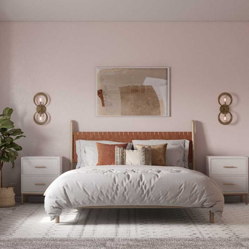 Bohemian, Scandinavian Bedroom Design by Havenly Interior Designer Laura