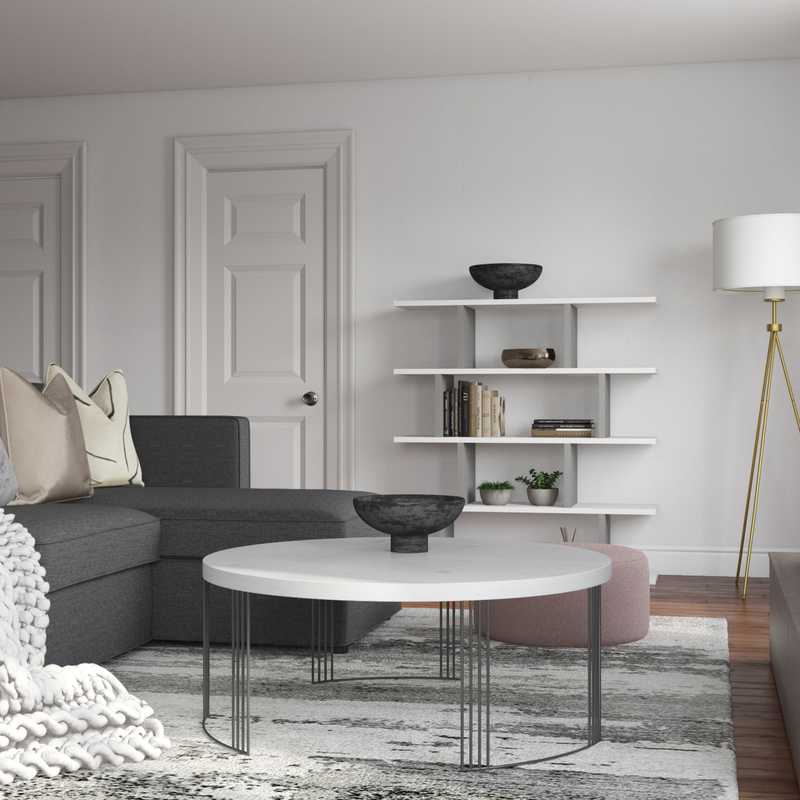 Contemporary, Modern, Glam Living Room Design by Havenly Interior Designer Stephanie