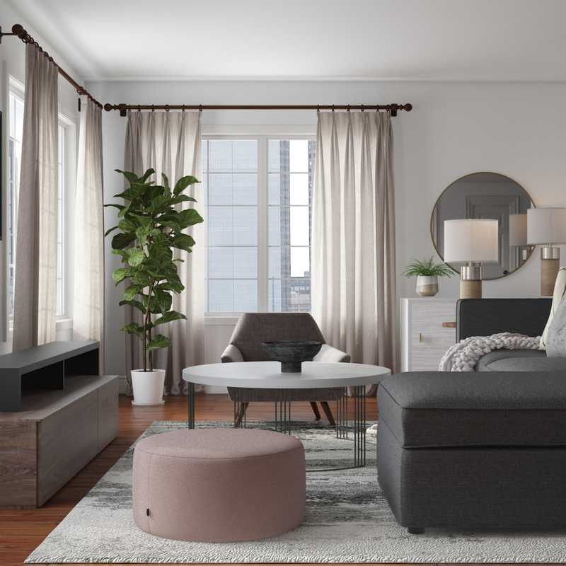 Contemporary, Modern, Glam Living Room Design by Havenly Interior Designer Stephanie