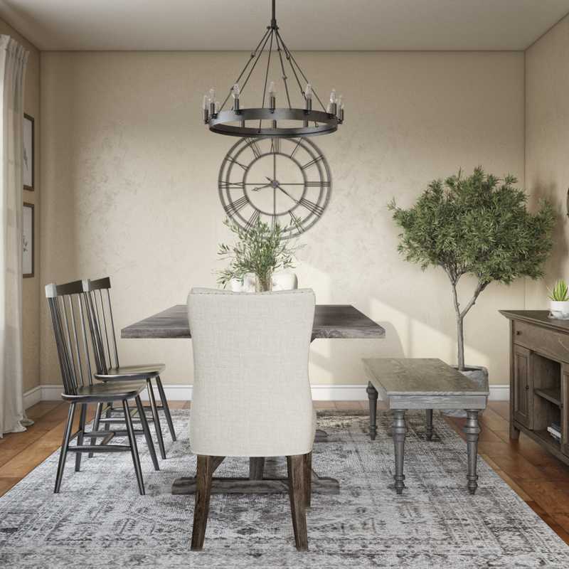 Modern, Farmhouse Dining Room Design by Havenly Interior Designer Ashley