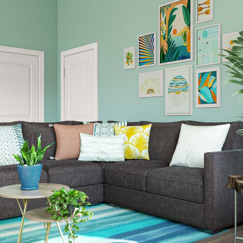 Modern, Eclectic, Bohemian Living Room Design by Havenly Interior Designer Lena