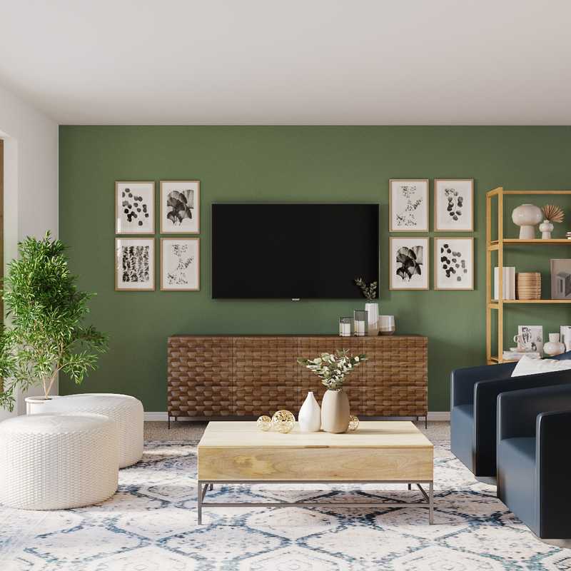 Contemporary, Glam, Scandinavian Living Room Design by Havenly Interior Designer Ghianella