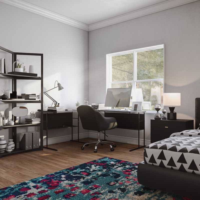 Industrial, Scandinavian Bedroom Design by Havenly Interior Designer Gonzalo