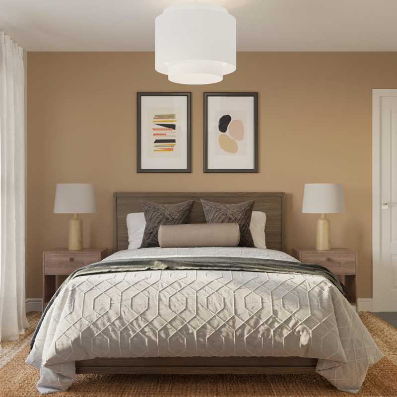 Bohemian, Southwest Inspired, Midcentury Modern Bedroom Design by Havenly Interior Designer Alycia