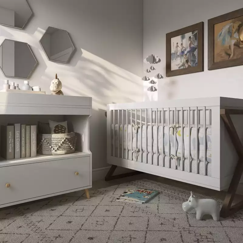Classic, Bohemian Nursery Design by Havenly Interior Designer Cristina