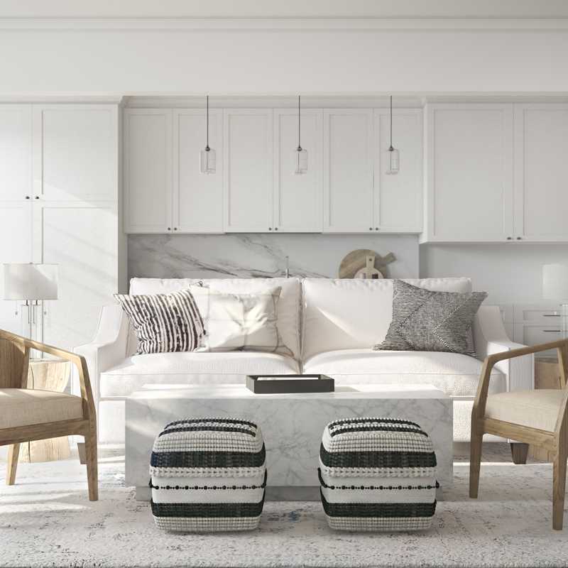 Contemporary, Classic, Bohemian, Rustic Living Room Design by Havenly Interior Designer Rebecca