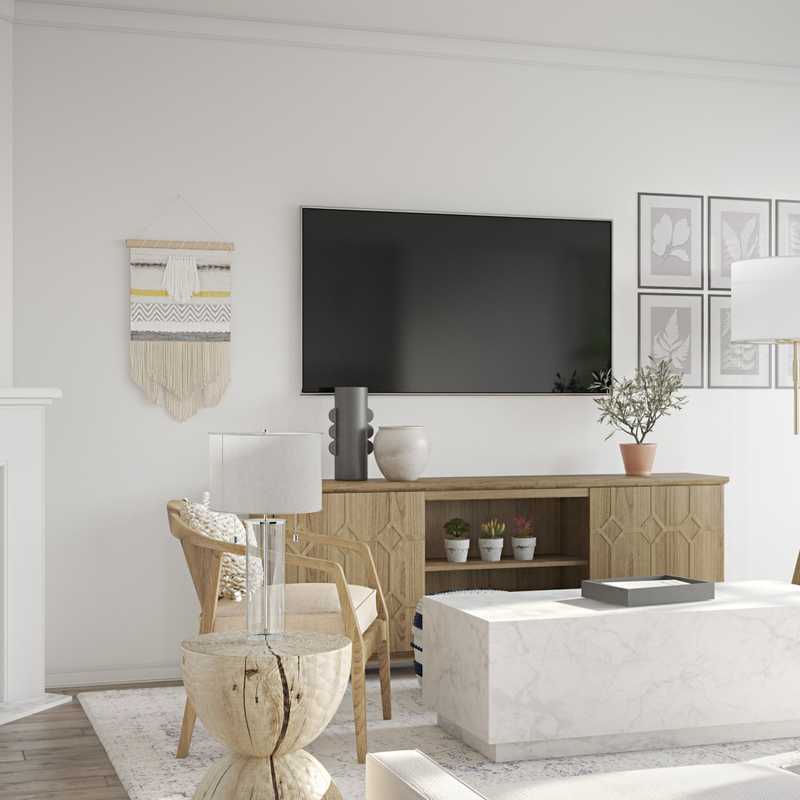 Contemporary, Classic, Bohemian, Rustic Living Room Design by Havenly Interior Designer Rebecca