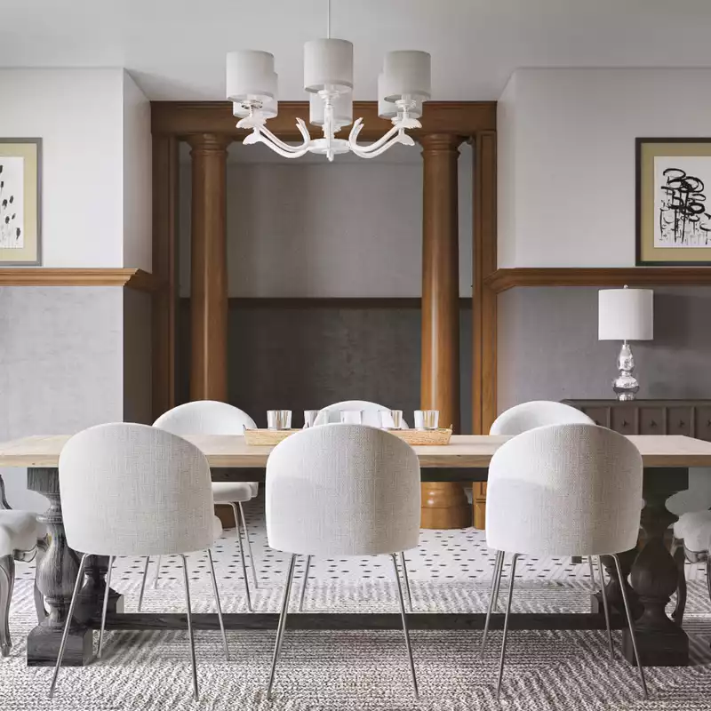 Traditional, Transitional Dining Room Design by Havenly Interior Designer Ilona
