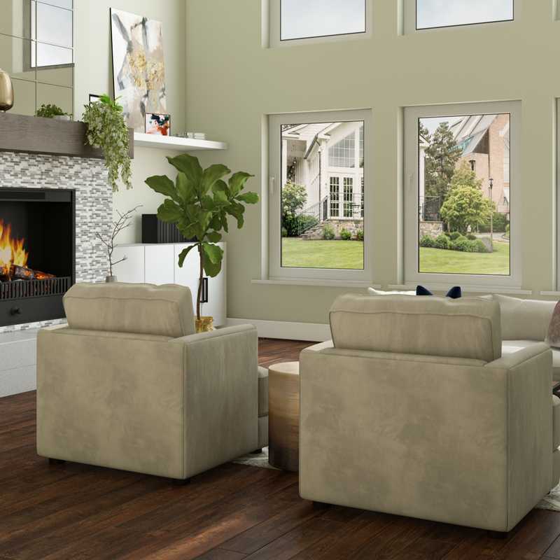 Contemporary, Modern Living Room Design by Havenly Interior Designer Megan