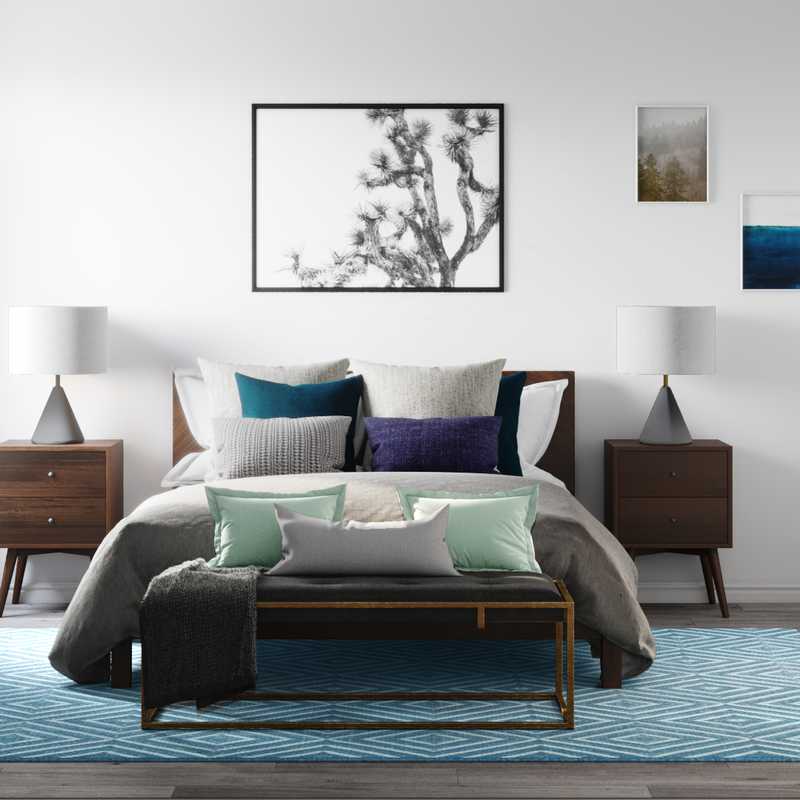 Modern, Midcentury Modern Bedroom Design by Havenly Interior Designer Ariadna