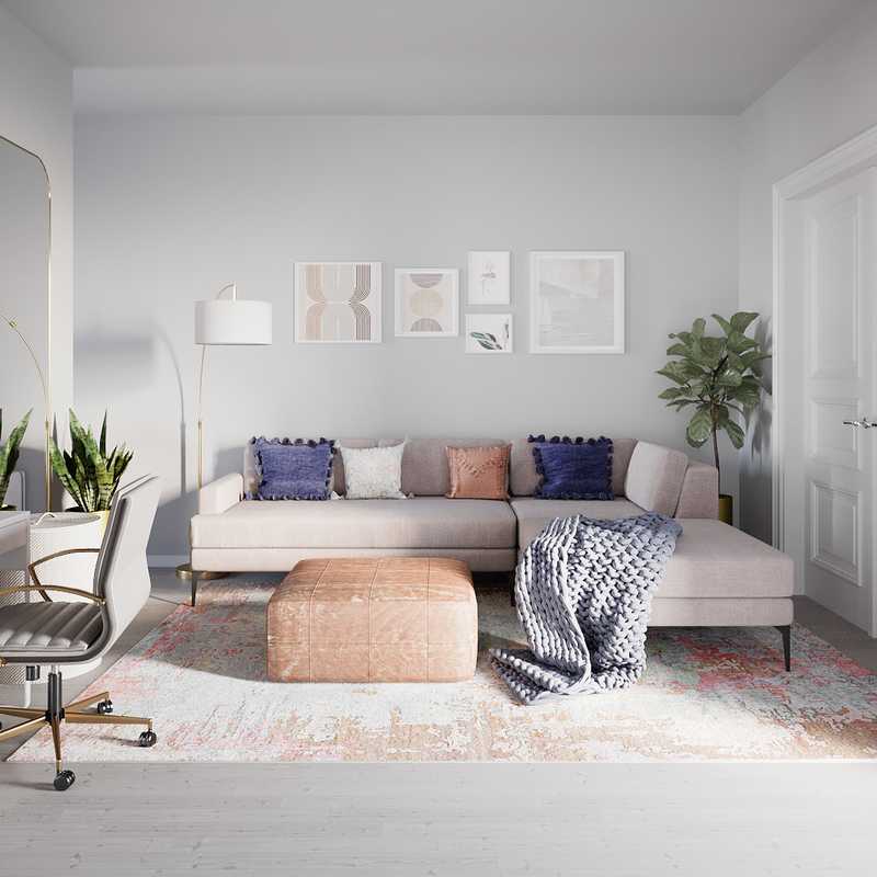 Modern, Eclectic, Bohemian, Southwest Inspired, Scandinavian Living Room Design by Havenly Interior Designer Ellis