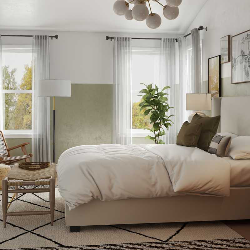 Contemporary, Modern, Eclectic, Bohemian, Midcentury Modern Bedroom Design by Havenly Interior Designer Elle