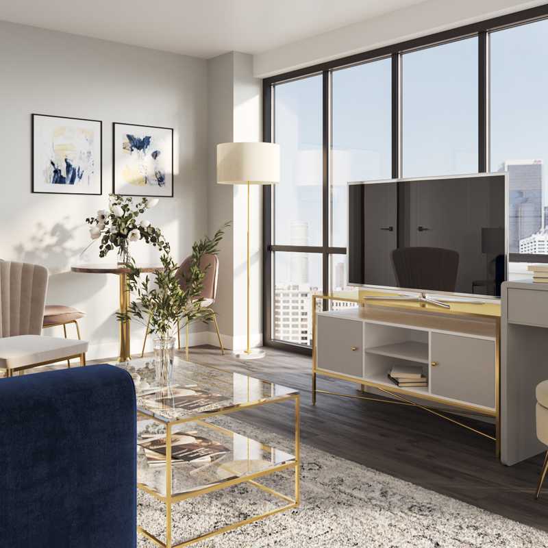 Glam Living Room Design by Havenly Interior Designer Ingrid