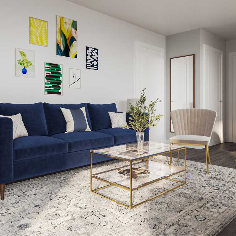 Glam Living Room Design by Havenly Interior Designer Ingrid