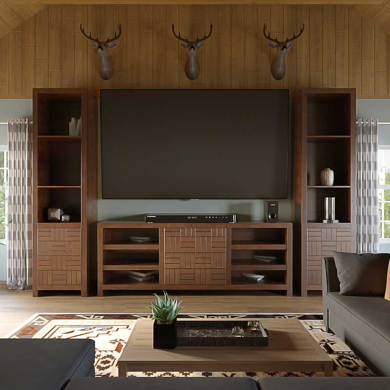 Bohemian, Traditional, Rustic, Transitional, Vintage Living Room Design by Havenly Interior Designer Crystal