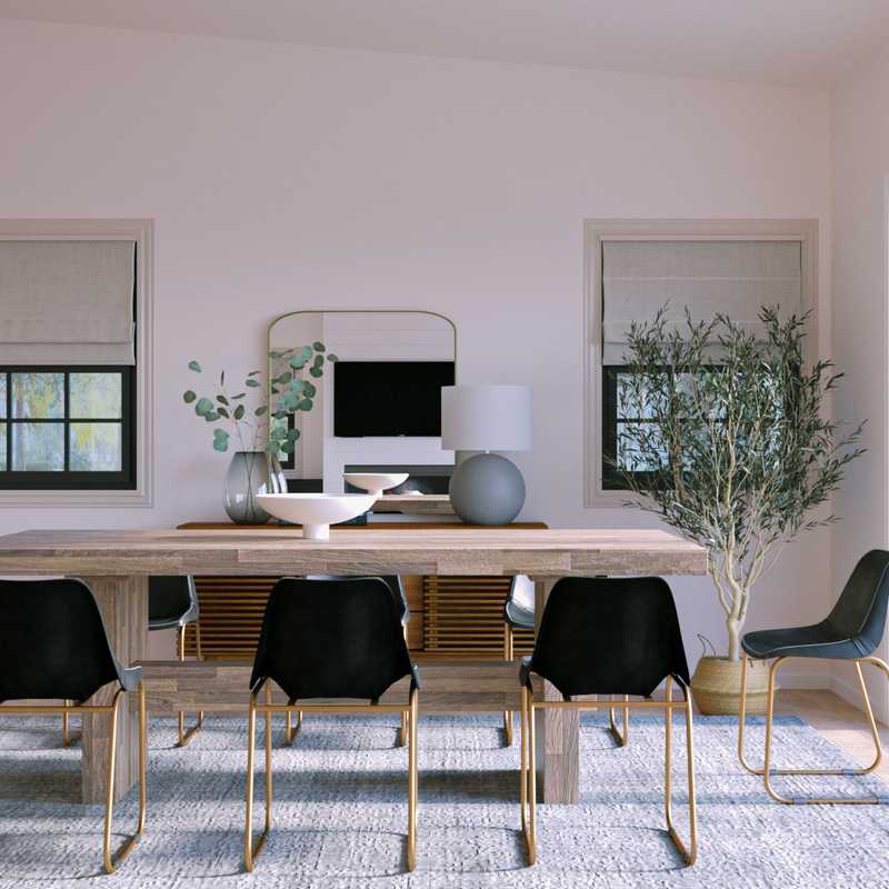 Rustic, Midcentury Modern, Scandinavian Living Room Design by Havenly Interior Designer Karie