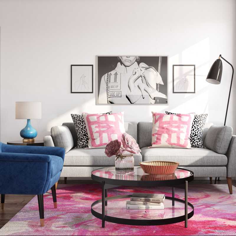Eclectic, Glam Living Room Design by Havenly Interior Designer Courtney