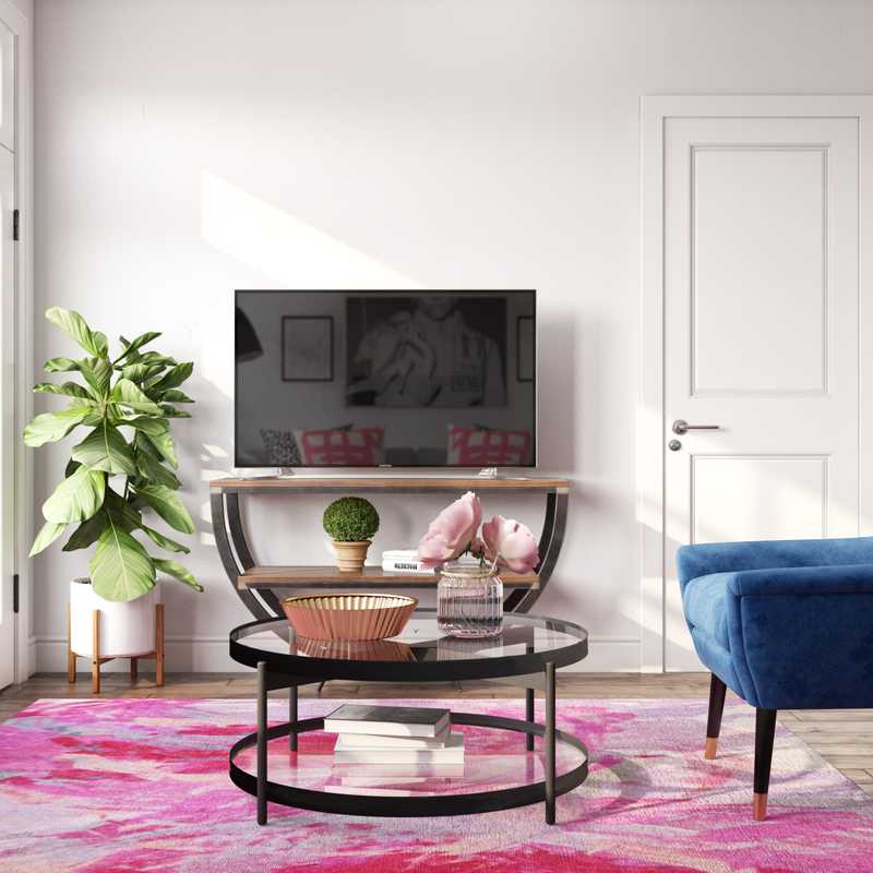 Eclectic, Glam Living Room Design by Havenly Interior Designer Courtney