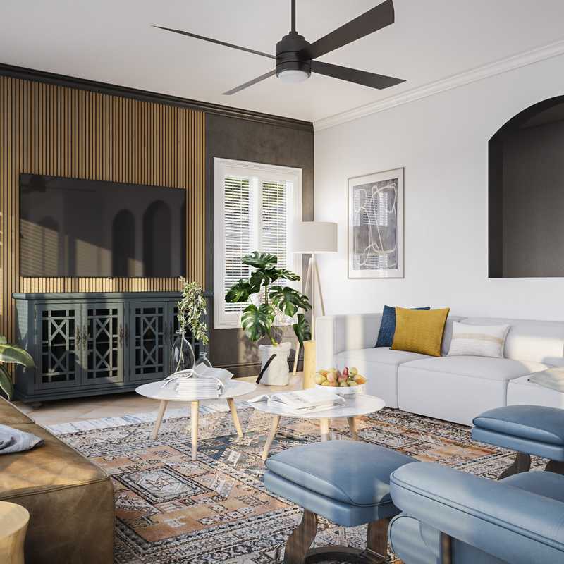 Transitional Living Room Design by Havenly Interior Designer Diana