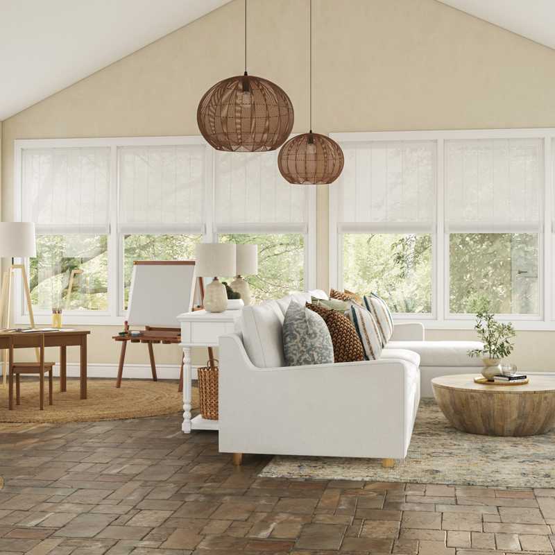 Coastal Living Room Design by Havenly Interior Designer Carla