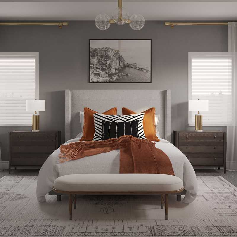 Contemporary, Modern, Glam Bedroom Design by Havenly Interior Designer Amanda