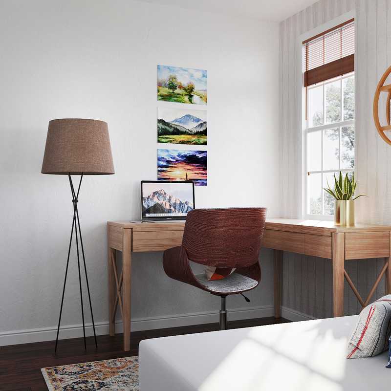 Midcentury Modern, Classic Contemporary Office Design by Havenly Interior Designer Hanna