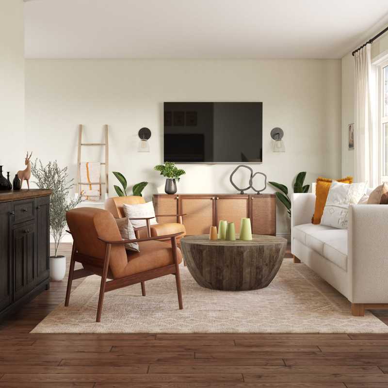 Eclectic, Bohemian, Traditional, Global Living Room Design by Havenly Interior Designer Julia