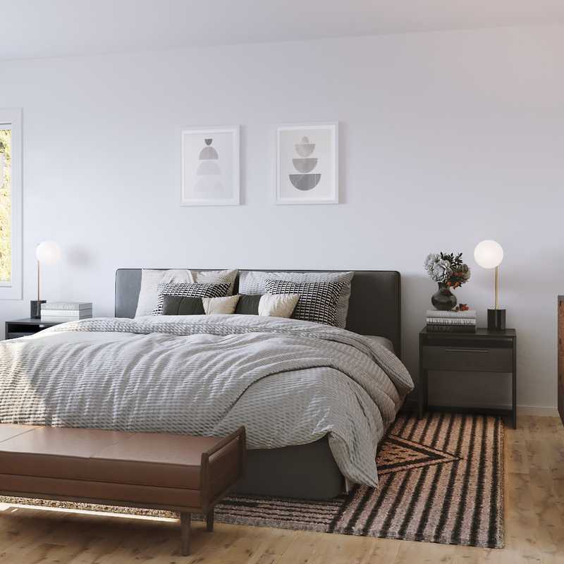 Midcentury Modern, Scandinavian Bedroom Design by Havenly Interior Designer Carla