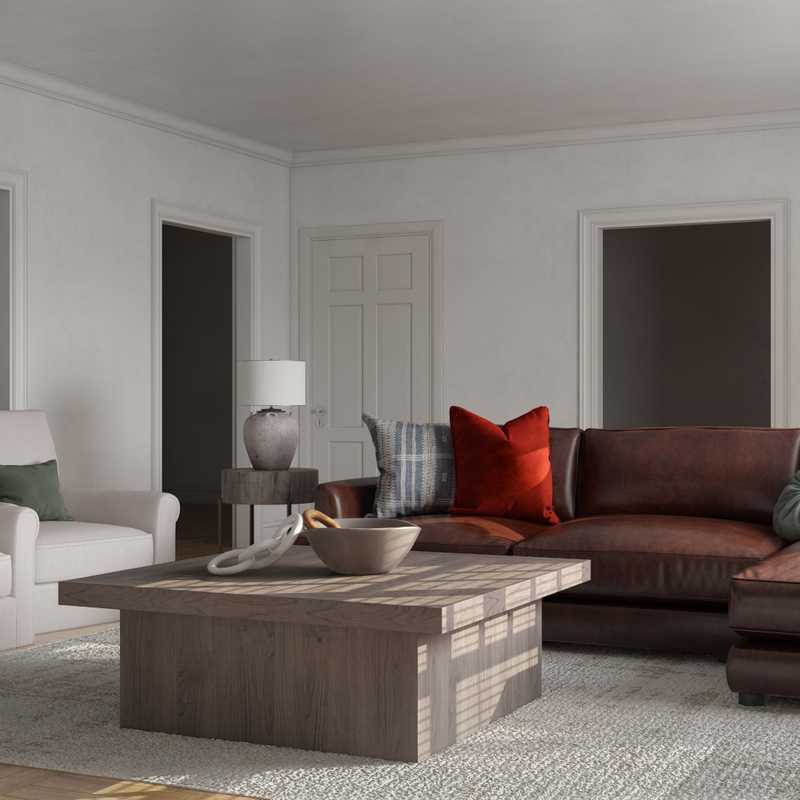 Traditional, Transitional, Vintage Living Room Design by Havenly Interior Designer Aubrey