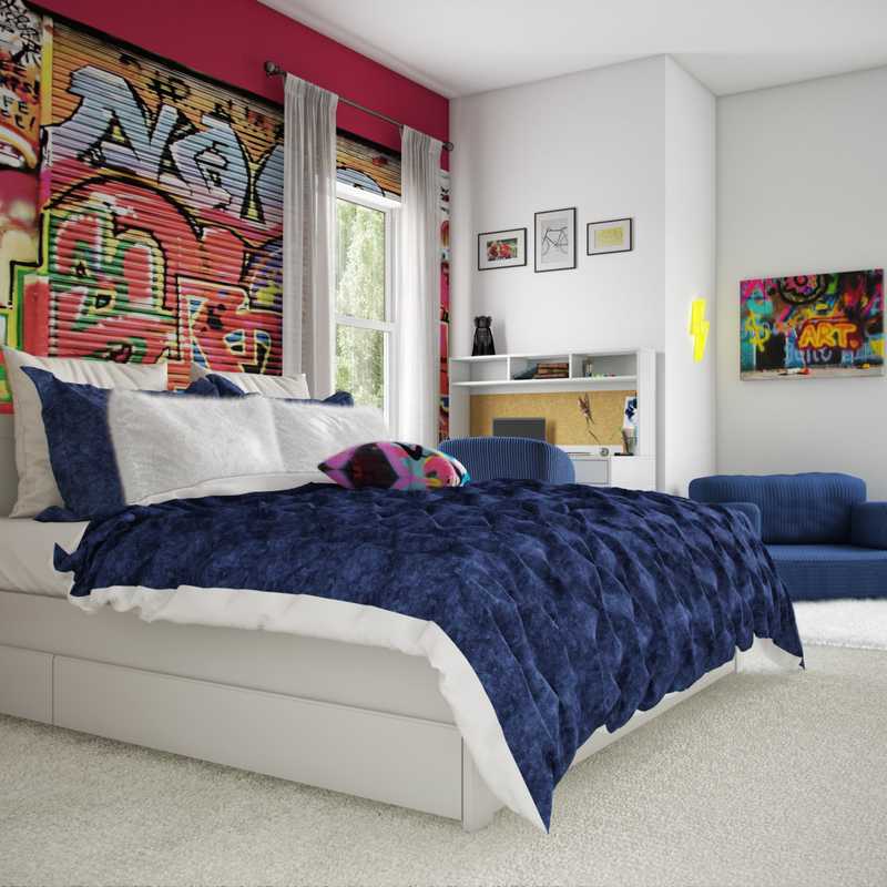 Modern, Eclectic, Glam Bedroom Design by Havenly Interior Designer Marisa