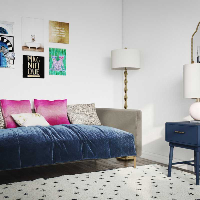 Contemporary, Modern, Eclectic, Glam Office Design by Havenly Interior Designer Megan