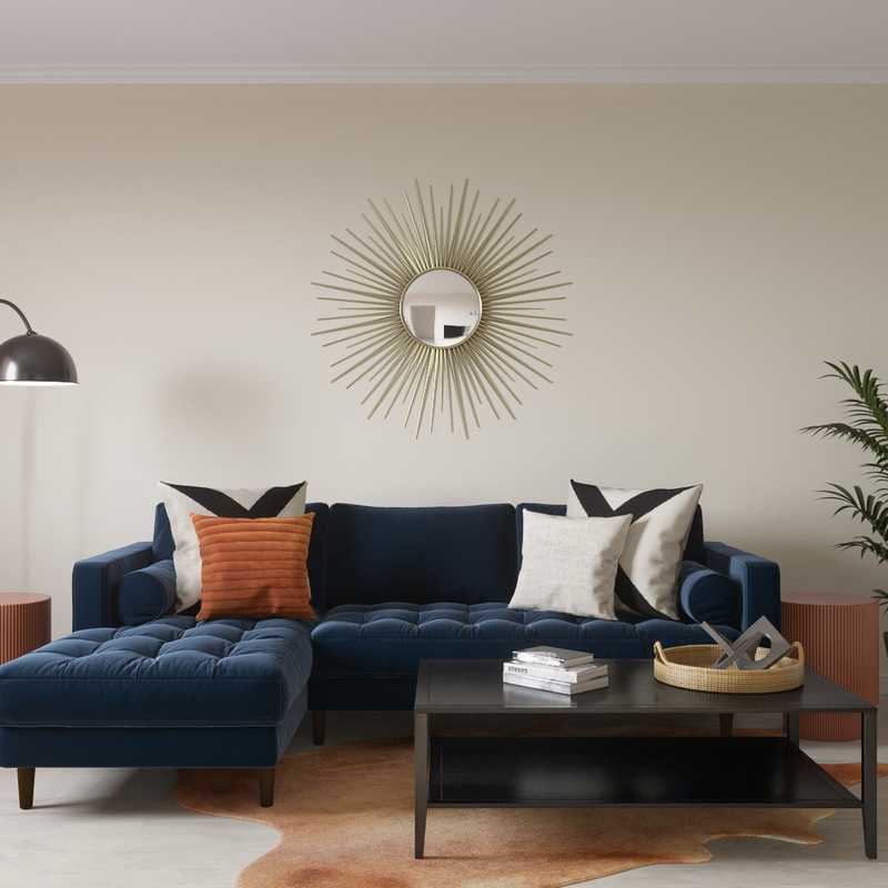 Modern, Classic, Glam, Vintage Living Room Design by Havenly Interior Designer Brit