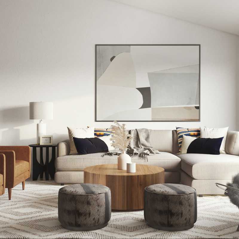 Eclectic Living Room Design by Havenly Interior Designer Natalie