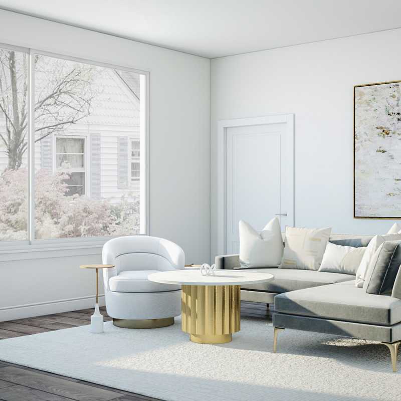 Modern, Minimal Living Room Design by Havenly Interior Designer Carly
