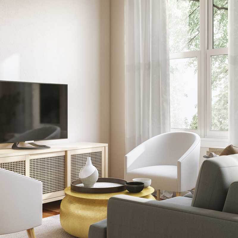 Rustic, Transitional Living Room Design by Havenly Interior Designer Kaylee