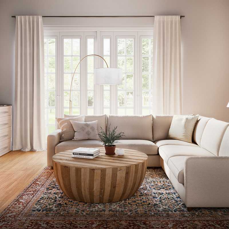 Modern, Farmhouse, Rustic Living Room Design by Havenly Interior Designer Samantha