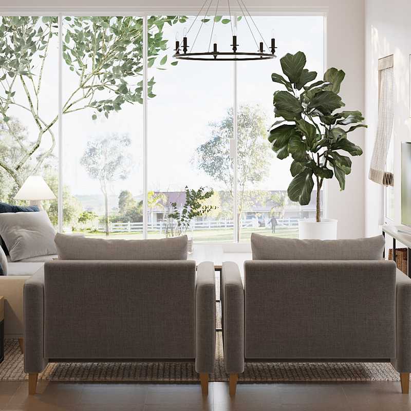 Modern, Farmhouse Living Room Design by Havenly Interior Designer Sawyer