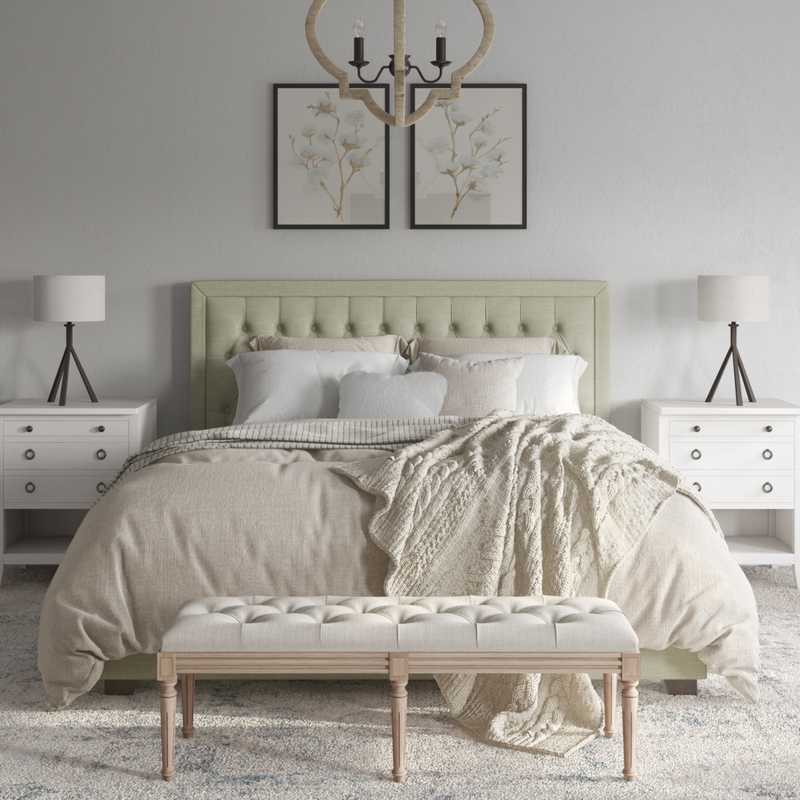 Farmhouse, Rustic Bedroom Design by Havenly Interior Designer Sawyer