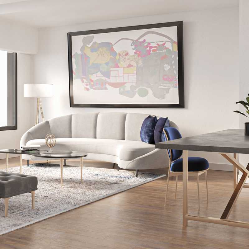 Glam Living Room Design by Havenly Interior Designer Amber