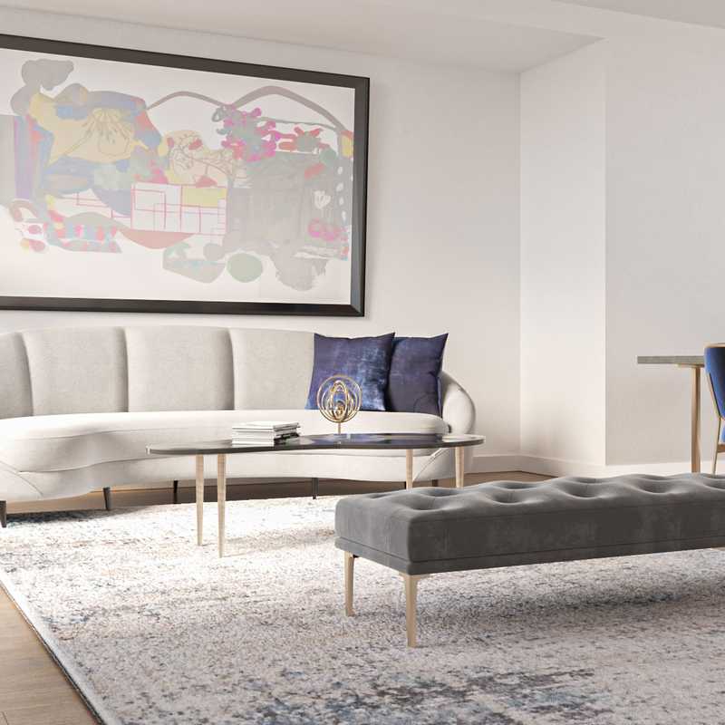 Glam Living Room Design by Havenly Interior Designer Amber