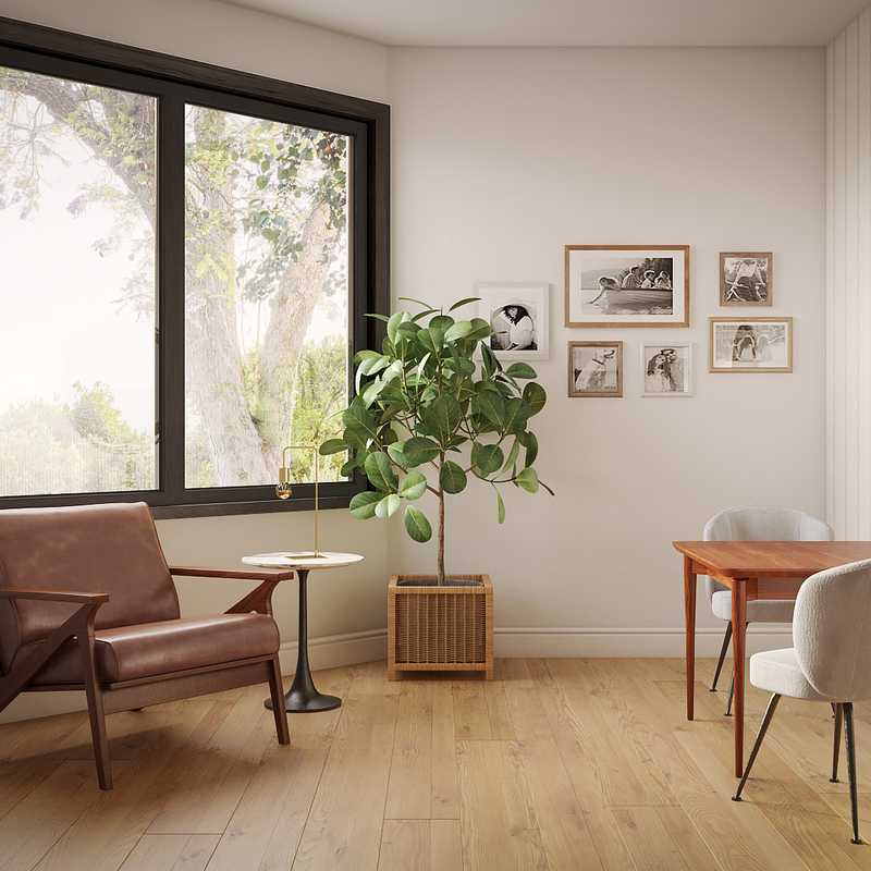 Bohemian, Midcentury Modern Living Room Design by Havenly Interior Designer Hui
